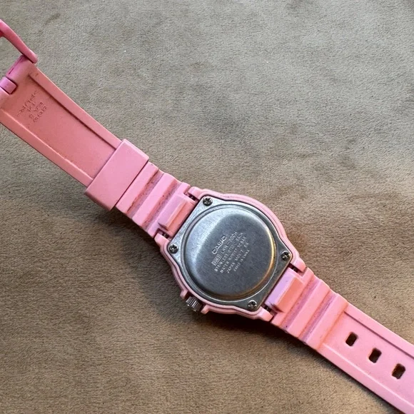 Women's Pink Casio Watch with Multicolor Dial - Picture 4 of 4